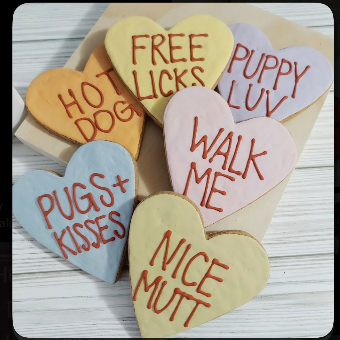 Conversation Heart Decorated Treats